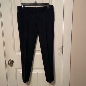 Ann Taylor Navy Pinstriped Pants Size 0